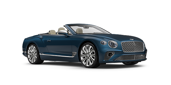 Bentley Taichung Bentley GTC Mulliner convertible in Light Windsor Blue paint front 34