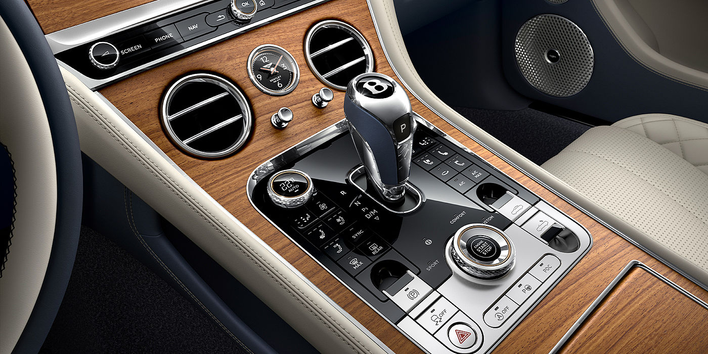 Bentley Taichung Bentley Continental GTC Azure convertible front interior console detail